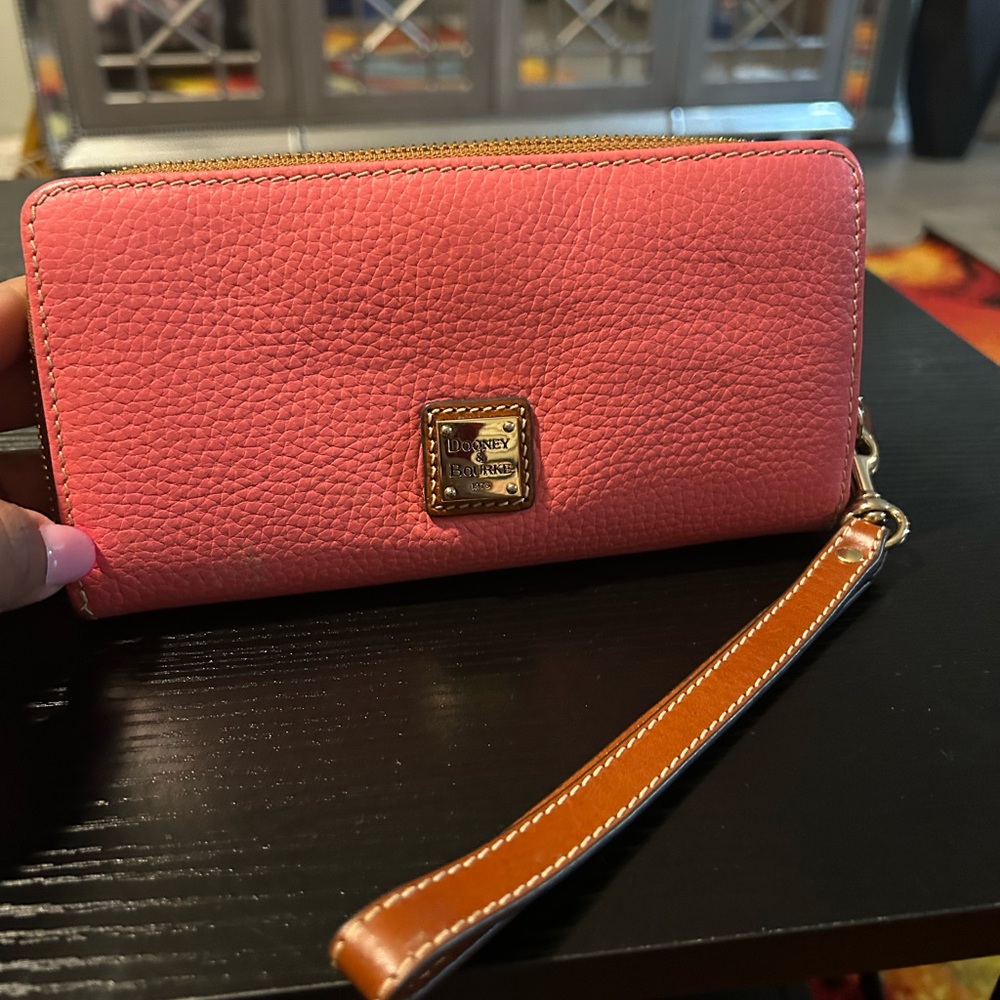 Dooney & Bourke Coral Leather Wristlet